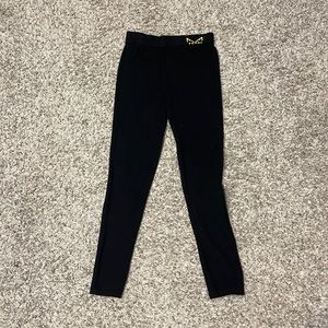 FENDI solid black leggings size medium
